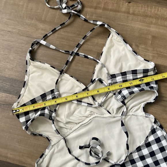 [Sunn Lab Swim] Gingham Monokini Swimsuit Small - Picture 6 of 9